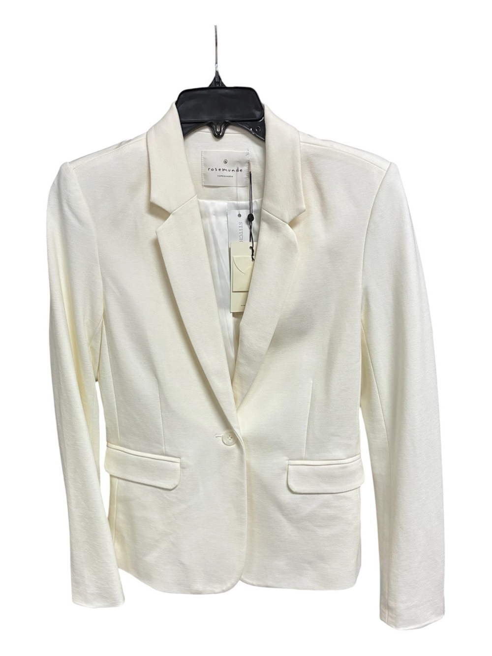 NWTs Rosemunde Copenhagen Suit Jacket Ls Jette Ponte Blazer New White Sz S Ivory